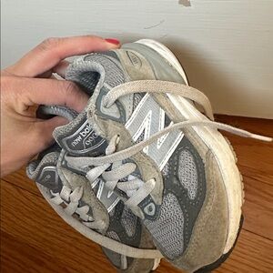 New Balance Gray and White Athletic Shoes